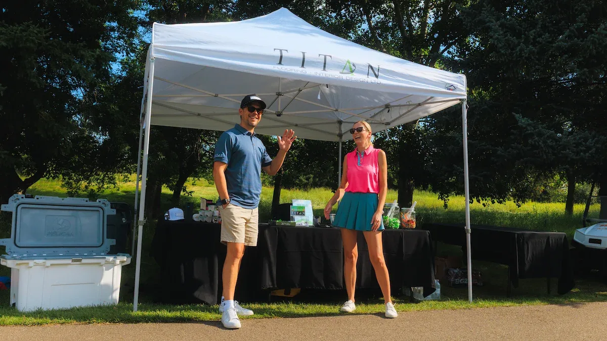 Titan Flooring sponsor tent