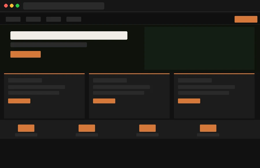 Trades website mockup